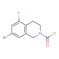 Chemical structure of 7-bromo-5-fluoro-1,2,3,4-tetrahydroisoquinoline-2-carbonyl chloride - CSSB14987122438