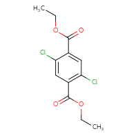 Chemical structure of 1,4-diethyl 2,5-dichlorobenzene-1,4-dicarboxylate - CSSB00028086007