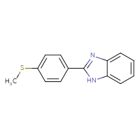 Chemical structure of 2-[4-(methylsulfanyl)phenyl]-1H-1,3-benzodiazole - CSSB00000591486