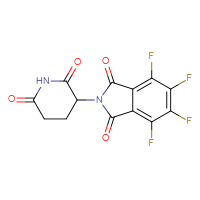 Chemical structure of 2-(2,6-dioxopiperidin-3-yl)-4,5,6,7-tetrafluoro-2,3-dihydro-1H-isoindole-1,3-dione - CSSB03436538035