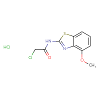 Chemical structure of 2-chloro-N-(4-methoxy-1,3-benzothiazol-2-yl)acetamide hydrochloride - CSSB00000048815