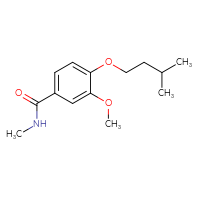 Chemical structure of 3-methoxy-N-methyl-4-(3-methylbutoxy)benzamide - CSSB00103794987