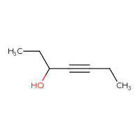 Chemical structure of hept-4-yn-3-ol - CSSB00000034784