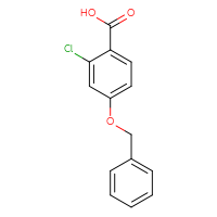 Chemical structure of 4-(benzyloxy)-2-chlorobenzoic acid - CSSB00011780053