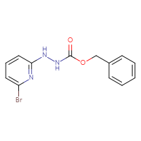 Chemical structure of N'-(6-bromopyridin-2-yl)(benzyloxy)carbohydrazide - CSSB21332335850