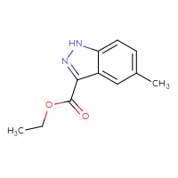 Chemical structure of ethyl 5-methyl-1H-indazole-3-carboxylate - CSSB00000062649