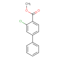 Chemical structure of methyl 3-chloro-[1,1'-biphenyl]-4-carboxylate - CSSB00134614788