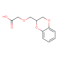 Chemical structure of 2-[(2,3-dihydro-1,4-benzodioxin-2-yl)methoxy]acetic acid - CSSB00012352130