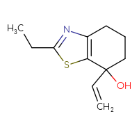 Chemical structure of 7-ethenyl-2-ethyl-4,5,6,7-tetrahydro-1,3-benzothiazol-7-ol - CSSB06797698690