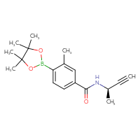 Chemical structure of N-[(2R)-but-3-yn-2-yl]-3-methyl-4-(4,4,5,5-tetramethyl-1,3,2-dioxaborolan-2-yl)benzamide - CSSB02522226415