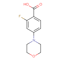 Chemical structure of 2-fluoro-4-(morpholin-4-yl)benzoic acid - CSSB00012359586
