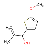 Chemical structure of 1-(5-methoxythiophen-2-yl)-2-methylprop-2-en-1-ol - CSSB00119447778