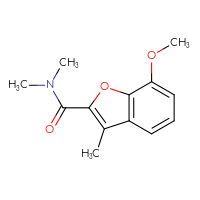 Chemical structure of 7-methoxy-N,N,3-trimethyl-1-benzofuran-2-carboxamide - CSSB01432918615