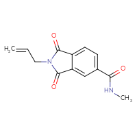 Chemical structure of N-methyl-1,3-dioxo-2-(prop-2-en-1-yl)-2,3-dihydro-1H-isoindole-5-carboxamide - CSSB02000169014