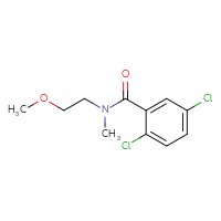 Chemical structure of 2,5-dichloro-N-(2-methoxyethyl)-N-methylbenzamide - CSSB01994771197
