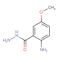 Chemical structure of 2-amino-5-methoxybenzohydrazide - CSSB00012056767