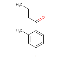 Chemical structure of 1-(4-fluoro-2-methylphenyl)butan-1-one - CSSB00011753927