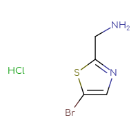 Chemical structure of 1-(5-bromo-1,3-thiazol-2-yl)methanamine hydrochloride - CSSB00016991807