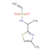 Chemical structure of N-[1-(4-methyl-1,3-thiazol-2-yl)ethyl]ethene-1-sulfonamide - CSSB00155118714