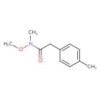 Chemical structure of N-methoxy-N-methyl-2-(4-methylphenyl)acetamide - CSSB00011196584