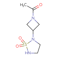 Chemical structure of 2-(1-acetylazetidin-3-yl)-1λ⁶,2,5-thiadiazolidine-1,1-dione - CSSB15208372481