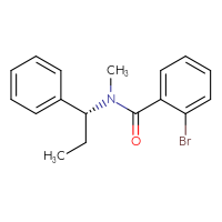 Chemical structure of 2-bromo-N-methyl-N-[(1R)-1-phenylpropyl]benzamide - CSSB06830804231