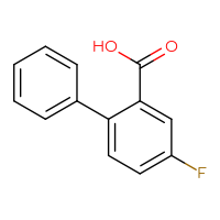 Chemical structure of 4-fluoro-[1,1'-biphenyl]-2-carboxylic acid - CSSB00000741215