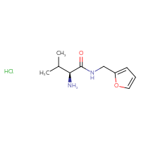 Chemical structure of (2S)-2-amino-N-[(furan-2-yl)methyl]-3-methylbutanamide hydrochloride - CSSB00000693096