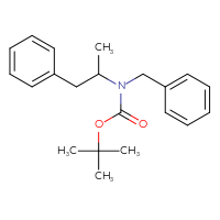 Chemical structure of tert-butyl N-benzyl-N-(1-phenylpropan-2-yl)carbamate - CSSB06595463049