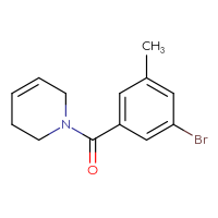 Chemical structure of 1-(3-bromo-5-methylbenzoyl)-1,2,3,6-tetrahydropyridine - CSSB00013423423