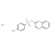 Chemical structure of sodium 4-{[(quinoxalin-2-yl)azanidyl]sulfonyl}aniline - CSSB00000070612