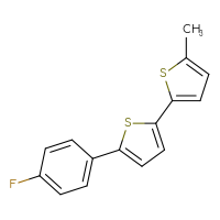 Chemical structure of 5-(4-fluorophenyl)-5'-methyl-2,2'-bithiophene - CSSB21253047275