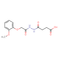 Chemical structure of 4-[2-(2-methoxyphenoxy)acetohydrazido]-4-oxobutanoic acid - CSSB00046132327
