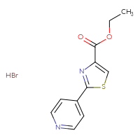 Chemical structure of ethyl 2-(pyridin-4-yl)-1,3-thiazole-4-carboxylate hydrobromide - CSSB00000701683