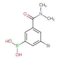 Chemical structure of [3-bromo-5-(dimethylcarbamoyl)phenyl]boronic acid - CSSB00025726473