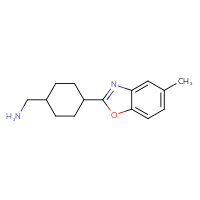 Chemical structure of 1-[4-(5-methyl-1,3-benzoxazol-2-yl)cyclohexyl]methanamine - CSSB00003816031