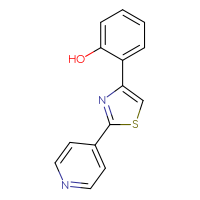 Chemical structure of 2-[2-(pyridin-4-yl)-1,3-thiazol-4-yl]phenol - CSSB00103158205