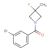 Chemical structure of 1-(3-bromobenzoyl)-3-fluoro-3-methylazetidine - CSSB00063479458