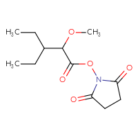 Chemical structure of 2,5-dioxopyrrolidin-1-yl 3-ethyl-2-methoxypentanoate - CSSB20271123632