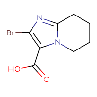 Chemical structure of 2-bromo-5H,6H,7H,8H-imidazo[1,2-a]pyridine-3-carboxylic acid - CSSB00015205117