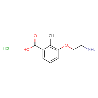 Chemical structure of 3-(2-aminoethoxy)-2-methylbenzoic acid hydrochloride - CSSB00160573061