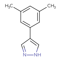 Chemical structure of 4-(3,5-dimethylphenyl)-1H-pyrazole - CSSB00103033945