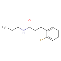 Chemical structure of 3-(2-fluorophenyl)-N-propylpropanamide - CSSB00046548591