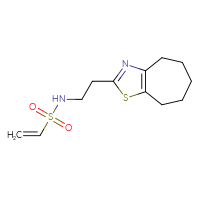 Chemical structure of N-(2-{4H,5H,6H,7H,8H-cyclohepta[d][1,3]thiazol-2-yl}ethyl)ethene-1-sulfonamide - CSSB06835390640