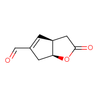 Chemical structure of (3aR,6aS)-2-oxo-2H,3H,3aH,6H,6aH-cyclopenta[b]furan-5-carbaldehyde - CSSB21474900336