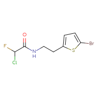 Chemical structure of N-[2-(5-bromothiophen-2-yl)ethyl]-2-chloro-2-fluoroacetamide - CSSB09890207658