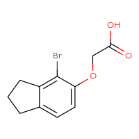 Chemical structure of 2-[(4-bromo-2,3-dihydro-1H-inden-5-yl)oxy]acetic acid - CSSB00021016126