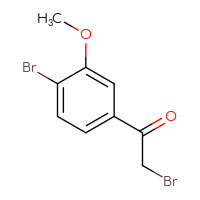Chemical structure of 2-bromo-1-(4-bromo-3-methoxyphenyl)ethan-1-one - CSSB00010710740