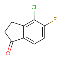 Chemical structure of 4-chloro-5-fluoro-2,3-dihydro-1H-inden-1-one - CSSB00000103944