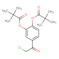 Chemical structure of 5-(2-chloroacetyl)-2-[(2,2-dimethylpropanoyl)oxy]phenyl 2,2-dimethylpropanoate - CSSB00000041284